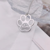 Personalized Name Necklace Dog Paw Necklace Pet Charm Jewelry