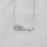 Personalized Name Necklace Dog Paw Necklace Initial Bone Pet Charm Jewelry