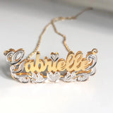 Personalized Name Necklace For Women 3D Nameplate 18K Pendant Necklaces