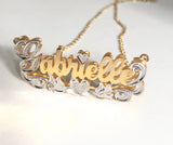 Personalized Name Necklace For Women 3D Nameplate 18K Pendant Necklaces