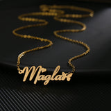 Personalized Name Necklace Stainless Steel Letter Crystal Butterfly Choker