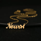 Personalized Name Necklace Stainless Steel Letter Crystal Butterfly Choker