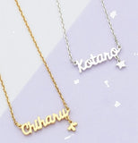 Custom Name Necklace Stainless Steel Star Butterfly
