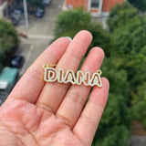 Personalized Name Necklace Plated Nameplate Cubic Zirconia Letter Necklace
