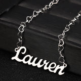 Personalized Name Necklace Name Nameplate Pendant Heart Chain Jewelry For Women