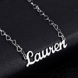 Personalized Name Necklace Name Nameplate Pendant Heart Chain Jewelry For Women