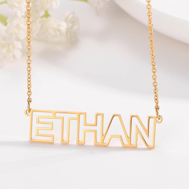 Custom Name Necklace Steel Choker