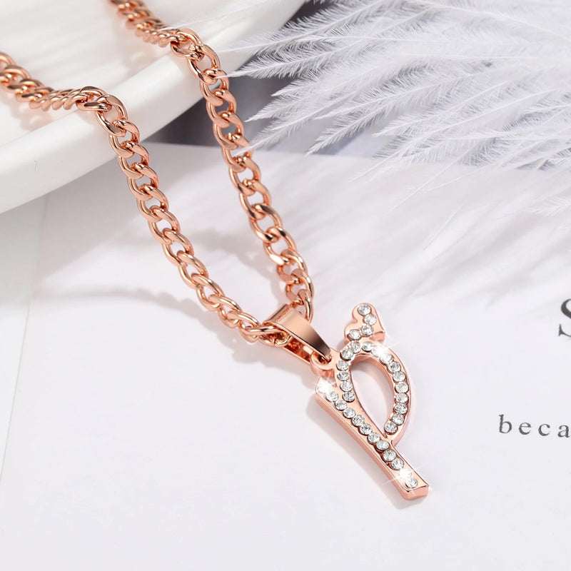 Personalized Name Necklace Initial Letter Necklace Stainless Steel Nameplate