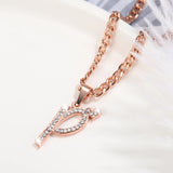 Personalized Name Necklace Initial Letter Necklace Stainless Steel Nameplate