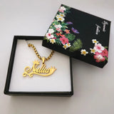 Personalized Name Necklace Crown Charm Necklace