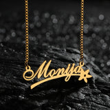 Personalized Name Necklace Stainless Steel Blade Box Chain Pendant Necklace