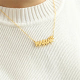 Personalized Gothic Name Necklace with Ghost for Women