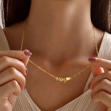 Stainless Steel Name Necklace for Women - Custom Initial Letter