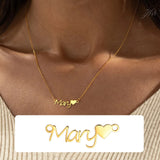 Stainless Steel Name Necklace for Women - Custom Initial Letter