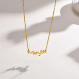 Stainless Steel Name Necklace for Women - Custom Initial Letter