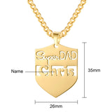 Personalized Name Necklace Stainless Steel for Father's Gift