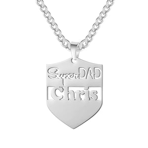 Personalized Name Necklace Stainless Steel for Father's Gift