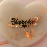 Personalized Name Necklace With Heart For Women Letter Nameplate