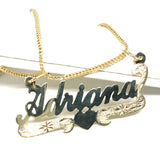 Personalized Name Necklace With Heart For Women Letter Nameplate