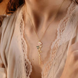 Personalized Name Necklace Birth Flower Pendant Chocker Jewelry