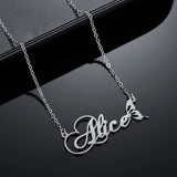 Custom Butterfly Name Necklace Stainless Steel Letter Nameplate Necklaces