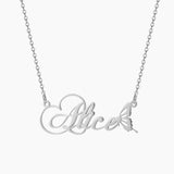 Custom Butterfly Name Necklace Stainless Steel Letter Nameplate Necklaces