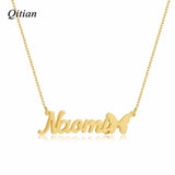 Personalized Butterfly Name Necklace for Birthday Gift