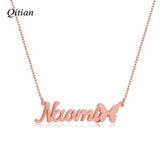 Personalized Butterfly Name Necklace for Birthday Gift
