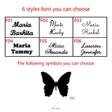 Personalized Butterfly Name Necklace for Birthday Gift