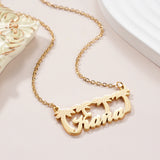 Custom Coconut Tree Name Necklace Double Plated Nameplate Pendant