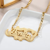 Custom Name Necklace Cuban Chain Plated Nameplate Pendant