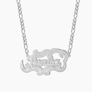 Custom Name Necklace Cuban Chain Plated Nameplate Pendant