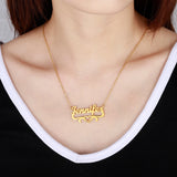 Heart Name Necklace Stainless Steel Pendant Chain for Women
