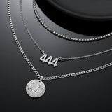 Layered Personalized Name Necklace Angel Number Pendant Constellation