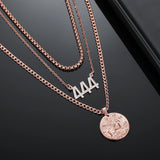 Layered Personalized Name Necklace Angel Number Pendant Constellation