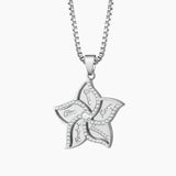 Personalized Wind Rose Name Necklace with Zircon Crystals