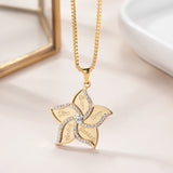 Personalized Wind Rose Name Necklace with Zircon Crystals