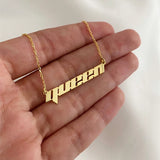 Custom Name Necklace Stainless Steel Pendant Choker