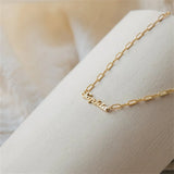 Personalized Name Necklace for Women Stainless Steel Chain Letter Pendant Neckla