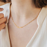 Personalized Name Necklace for Women Stainless Steel Chain Letter Pendant Neckla