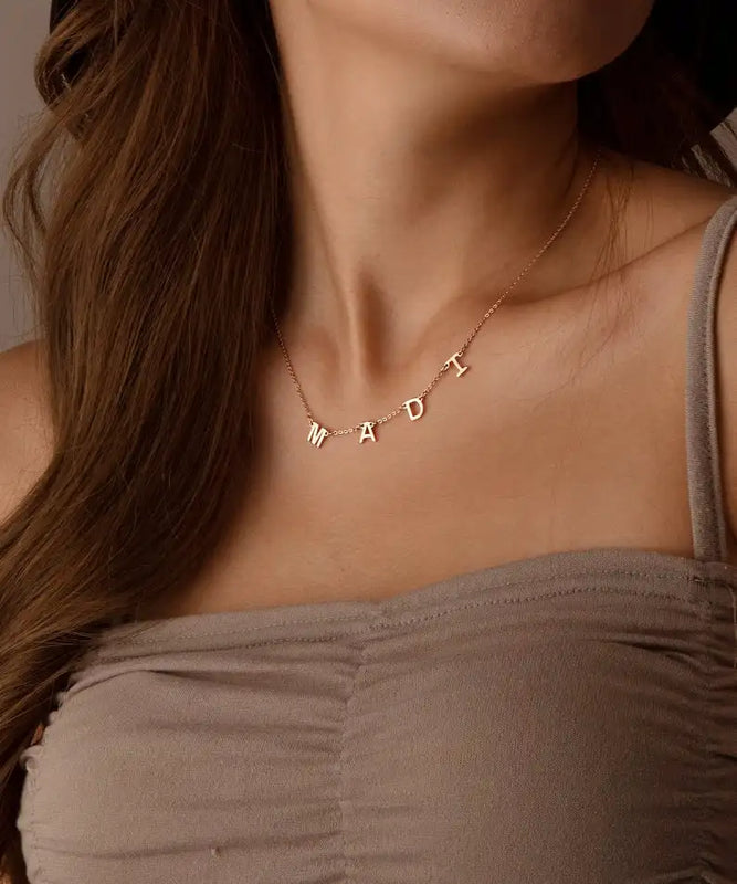 Personalized Name Necklace for Women Initial Necklace Couple family
