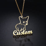 Personalized Name Necklace with Elephant Pendant