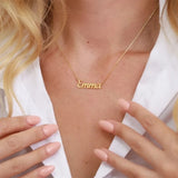 Personalized Name Necklace for Women Girls Stainless Steel Chain Choker