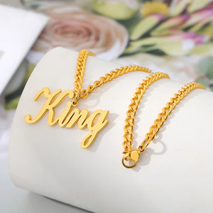 Personalized Name Necklace for Women Stainless Steel Name Choker Necklaces
