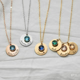 Custom Name Necklace with Birthstone