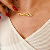 Diamond Butterfly Pendant Personalized Name Necklace for Women