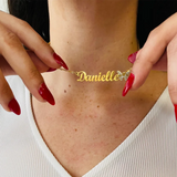 Diamond Butterfly Pendant Personalized Name Necklace for Women
