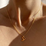 Personalized Name Necklace with Heart Charm Pendant Stainless Steel Jewelry