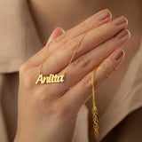 Personalized Name Necklace for Women, Gothic Style Custom Name Jewelry
