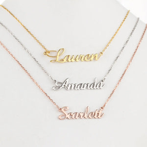 Personalized Name Necklaces-Stainless Name Necklace-Custom Mama Necklace